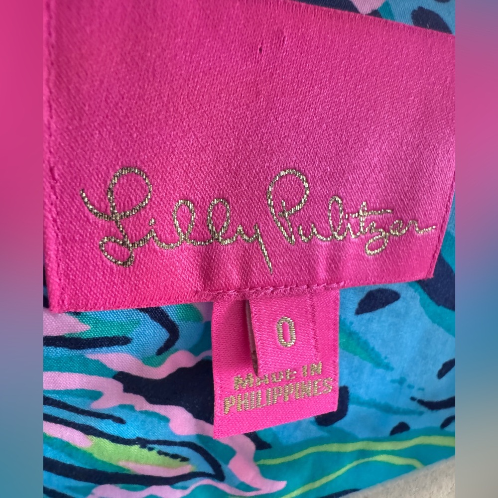 Lilly Pulitzer Blue Multi-Print Midi Dress - Picture 9 of 9